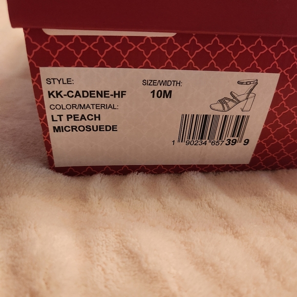 Kelly & Katie stacked high heel rose gold sandals 10M - Picture 4 of 4